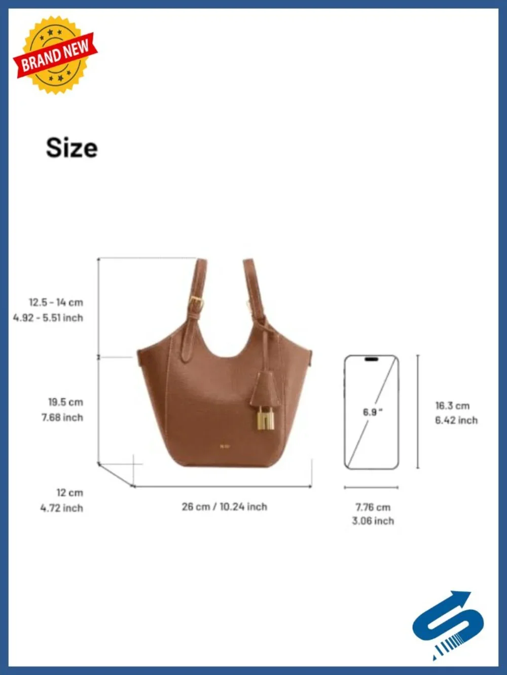Vegan Leather Mini Tote Bag with Gold Hardware Crossbody